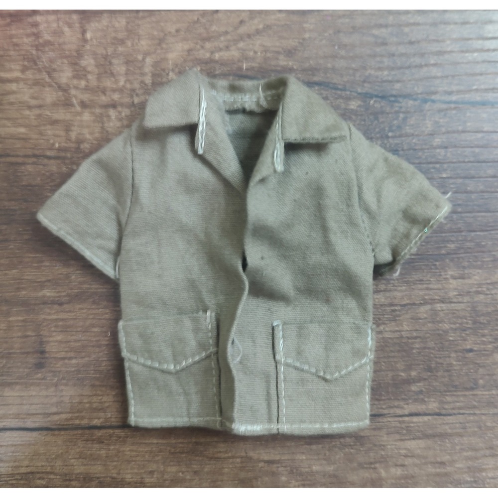 1970s Mattel Big Jim Safari Hunter #8861 Brown Shirt Only Vintage Z33